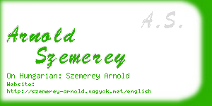 arnold szemerey business card